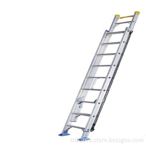 (375LBS) 7m Aluminum Alloy Single-Side Grooved Rail Extension Ladder